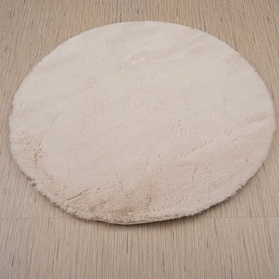Ковер из искусственного меха Krolik 1000A T2408_BEIGE круг