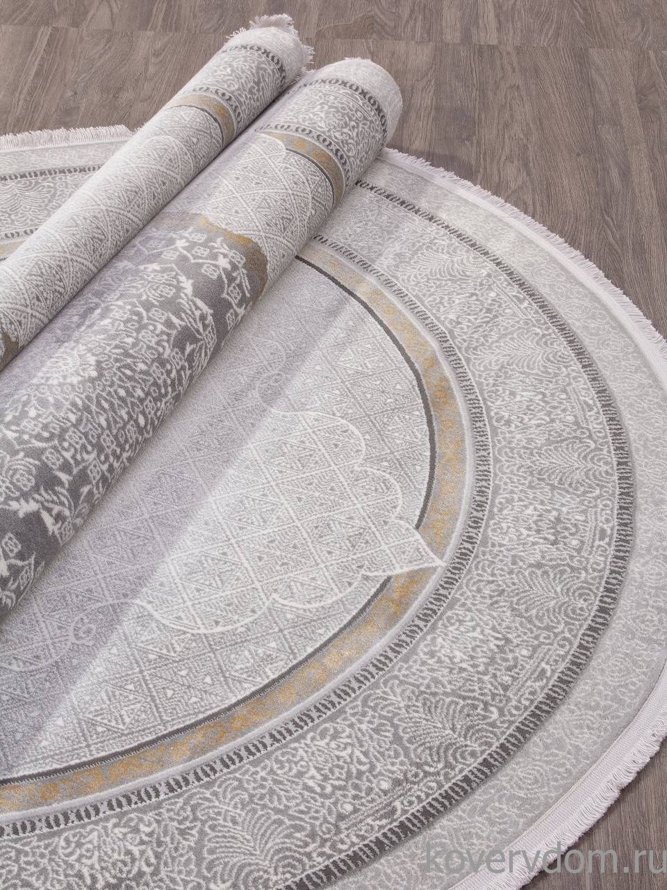 Ковер LISSABON-A SI001D GREY / GREY Овал Ковер LISSABON-A SI001D GREY / GREY Овал