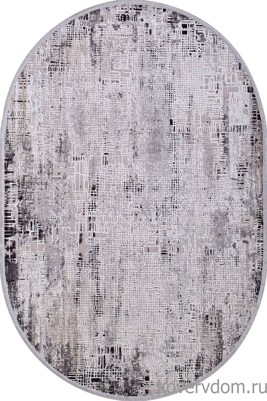 Ковер ROXANNE 17104 L.GREY / D.GREY Овал