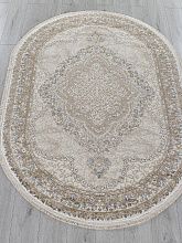 Ковер бежевый MOSSO 27226A BEIGE / NAVY Овал