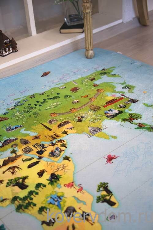 Детский развивающий 3D ковер КАРТА МИРА 86033 Детский развивающий 3D ковер КАРТА МИРА 86033
