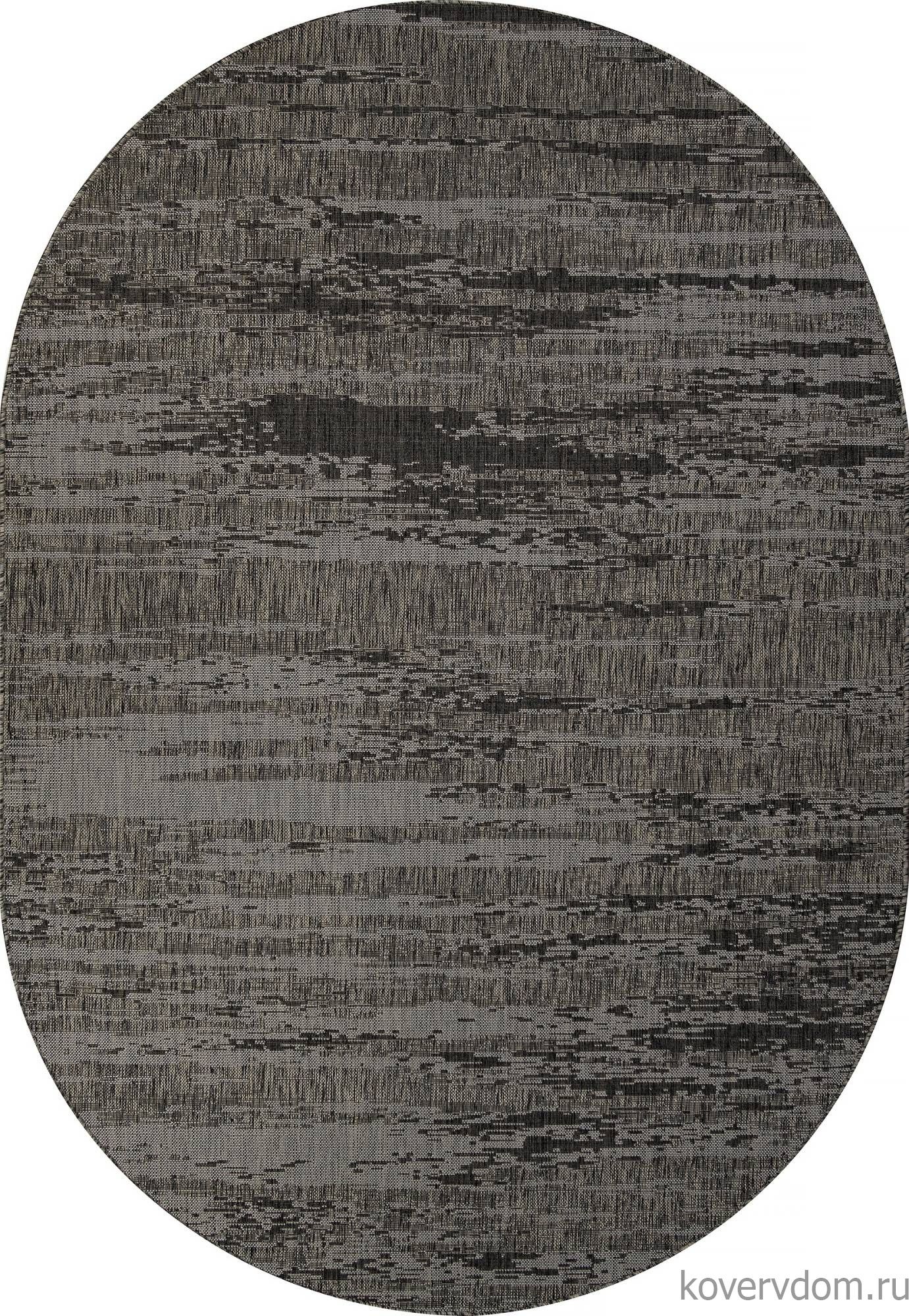 Ковер-циновка KAIR S143 BLACK-GRAY Овал