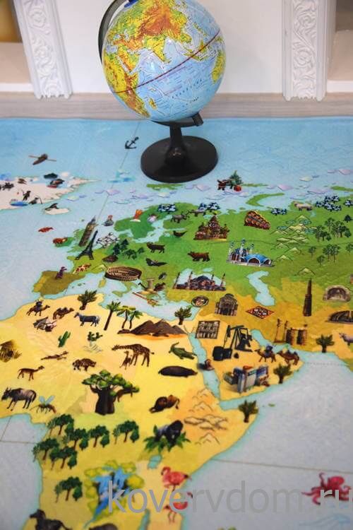 Детский развивающий 3D ковер КАРТА МИРА 86033 Детский развивающий 3D ковер КАРТА МИРА 86033