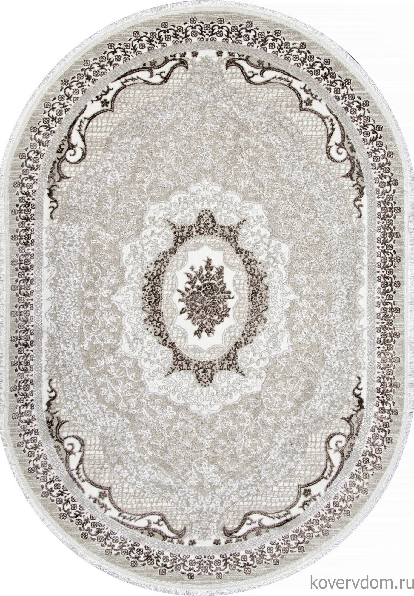 Ковер ALFANI Q010A BROWN FDY/CREAM SHRINK Овал