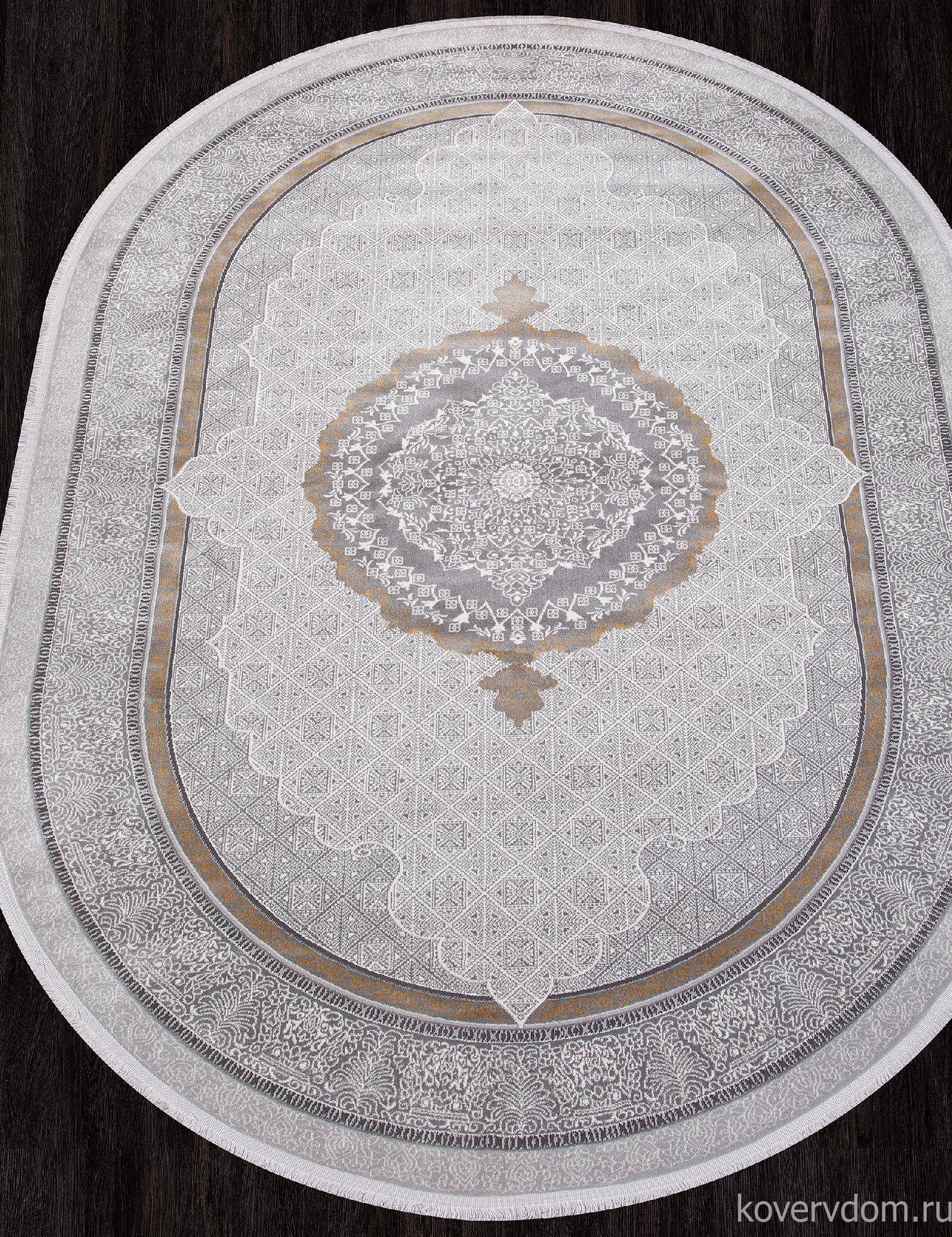 Ковер LISSABON-A SI001D GREY / GREY Овал Ковер LISSABON-A SI001D GREY / GREY Овал