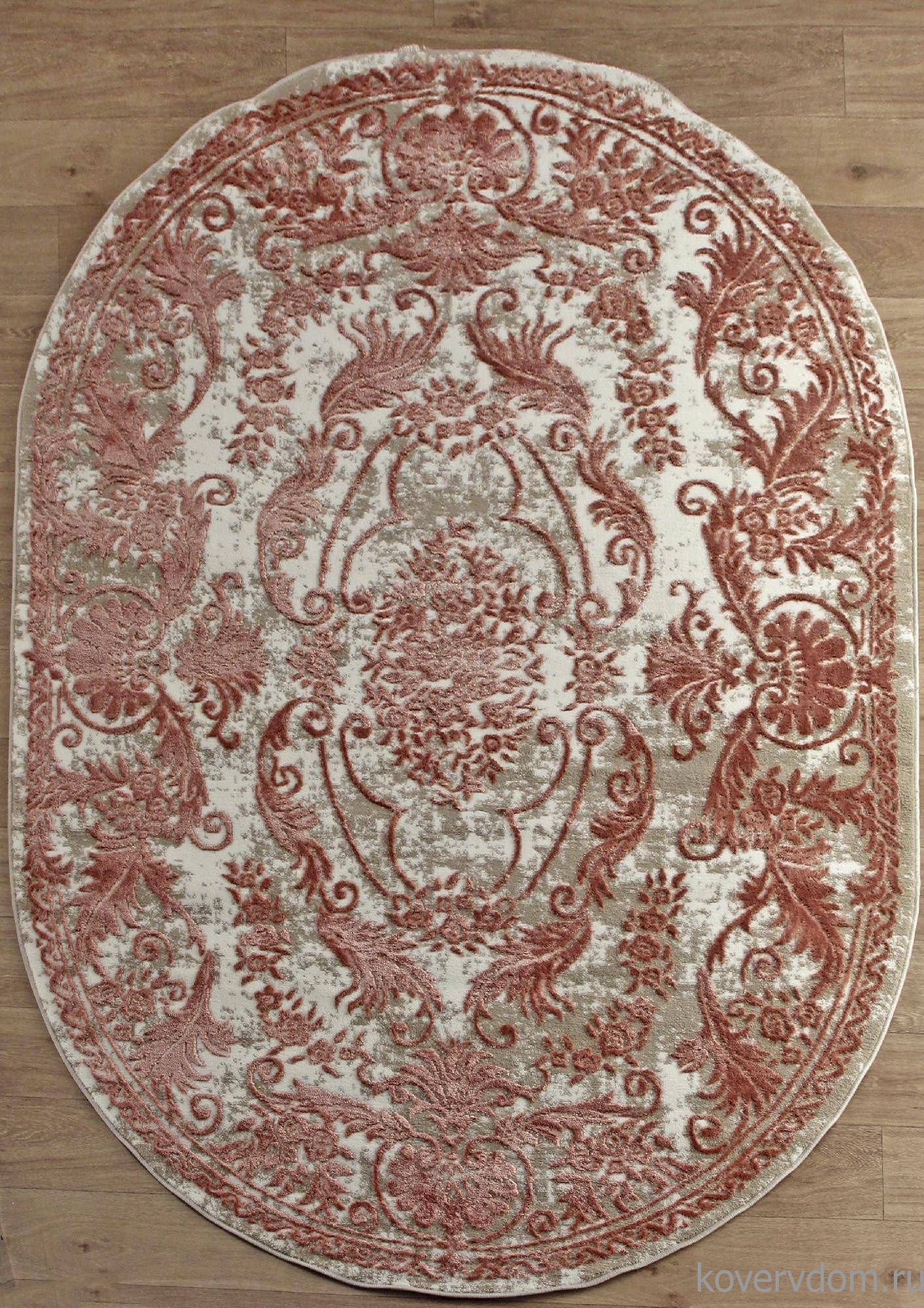 Ковер STYLE Q8738 055 PINK Овал