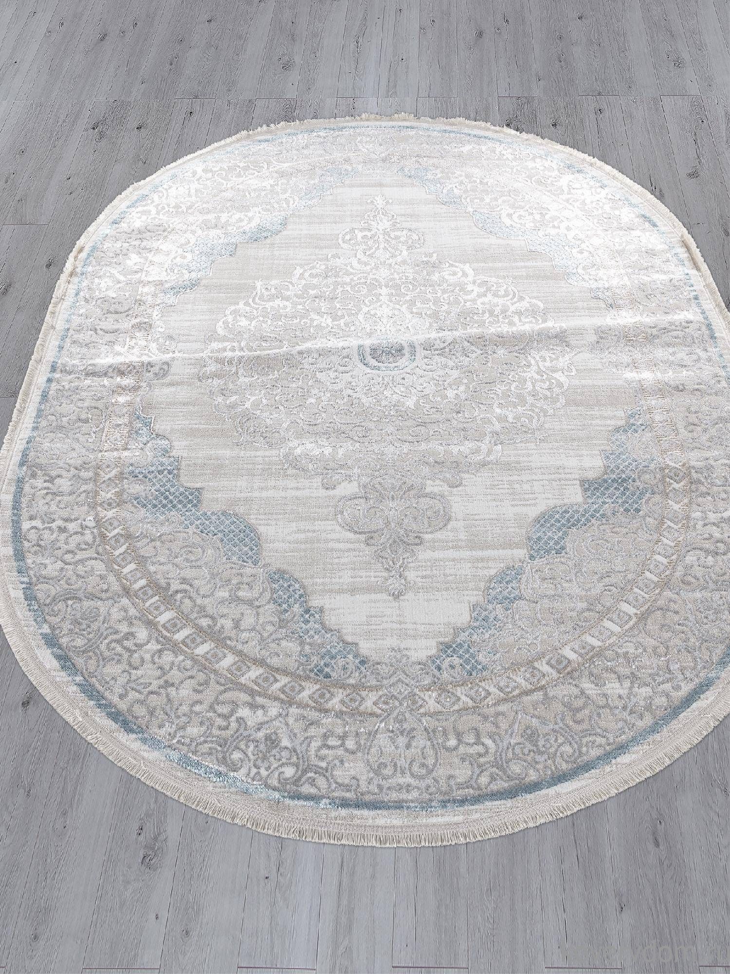 Ковер EFSAN L279A CREAM SHRINK / BLUE FDY Овал