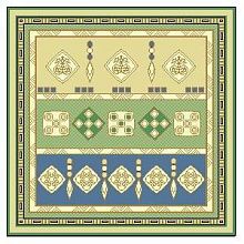 Круглый ковер Эпос Якутии-2