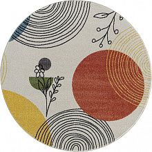 Ковер в зал RIO-A F234 GRAY-BLUE Круг