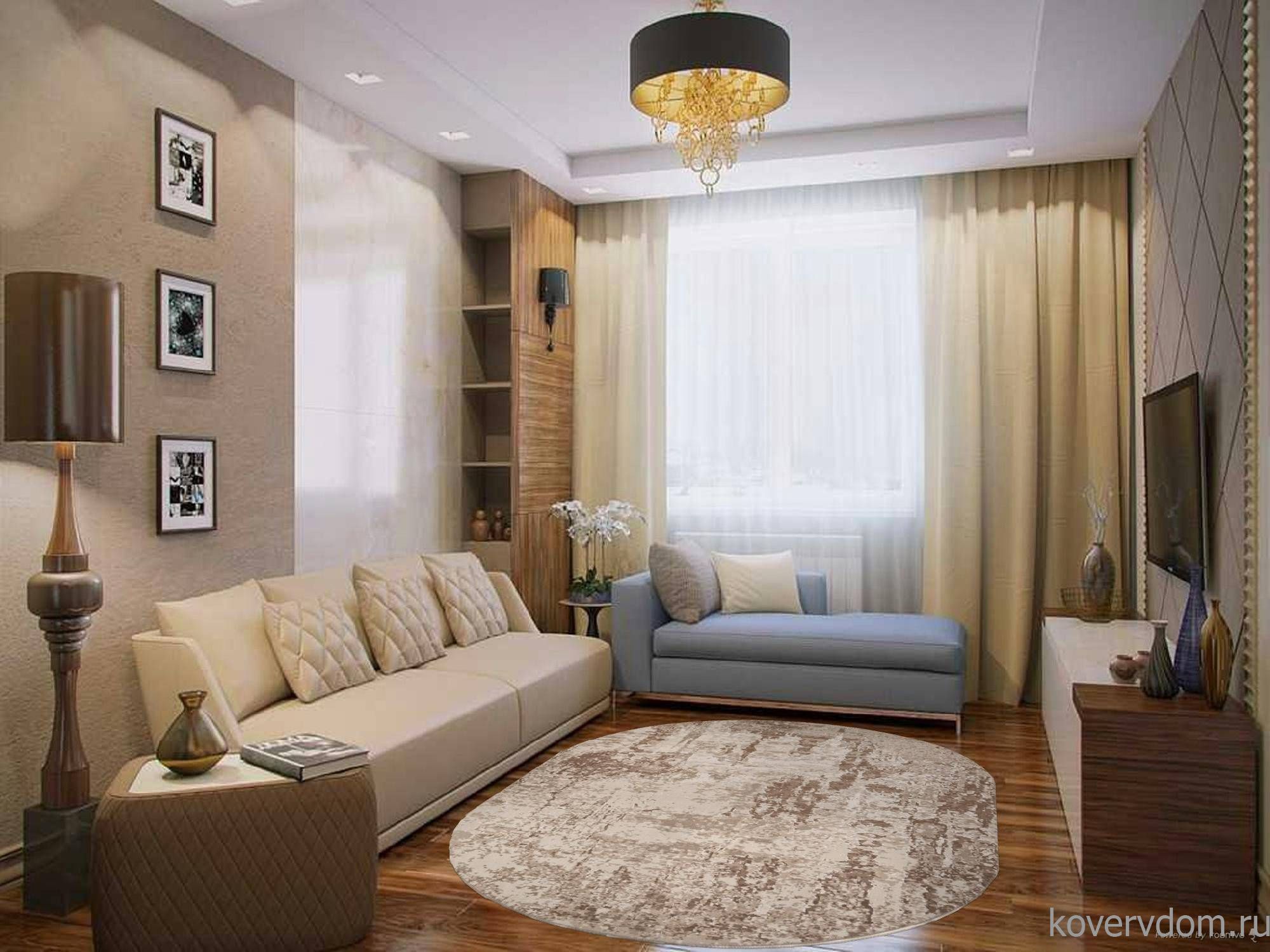 Ковер SIESTA-A M027A WHITE / BONE Овал Ковер SIESTA-A M027A WHITE / BONE Овал