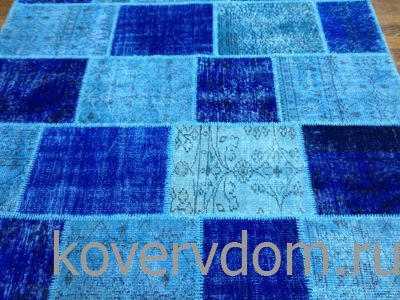 Ковер винтажный ручной работы Vintage Look at Me Cubes blue Ковер винтажный ручной работы Vintage Look at Me Cubes blue