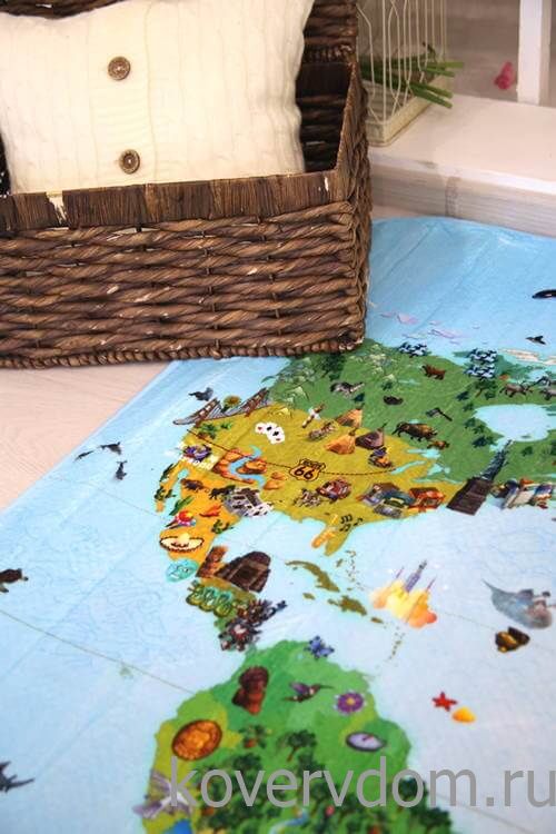 Детский развивающий 3D ковер КАРТА МИРА 86033 Детский развивающий 3D ковер КАРТА МИРА 86033