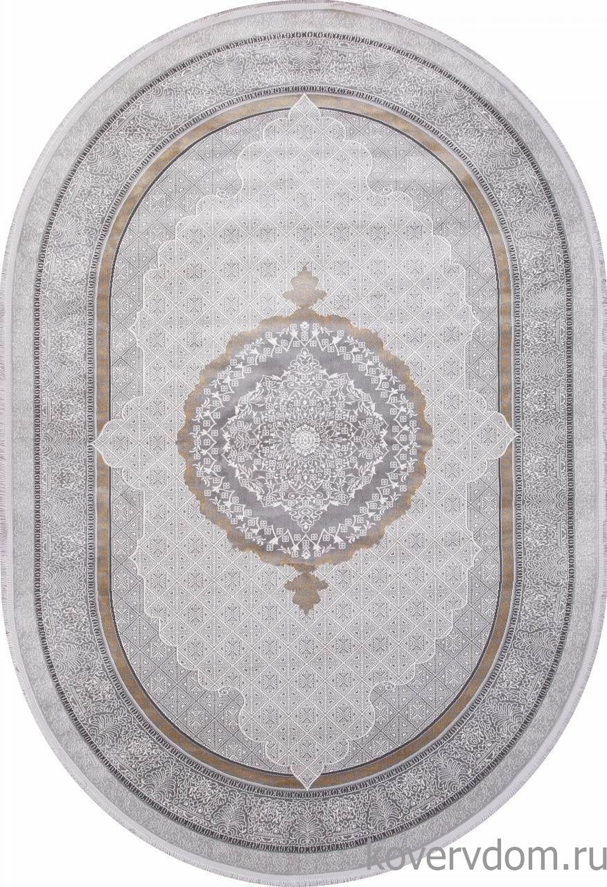 Ковер LISSABON-A SI001D GREY / GREY Овал Ковер LISSABON-A SI001D GREY / GREY Овал