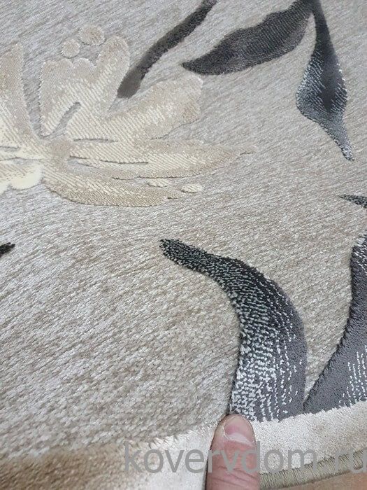 Рельефный ковер из вискозы GENOVA Цветы 38070 6535 90 КРУГ